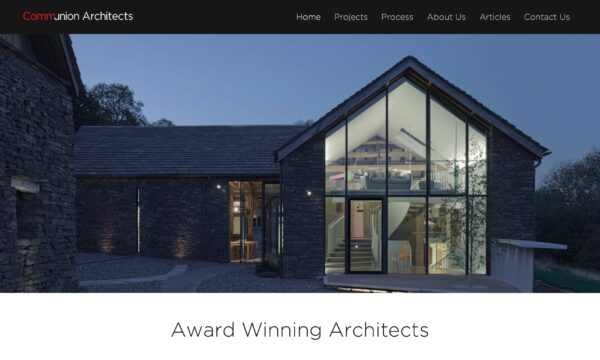 Communion Architects website communionarchitects.com
