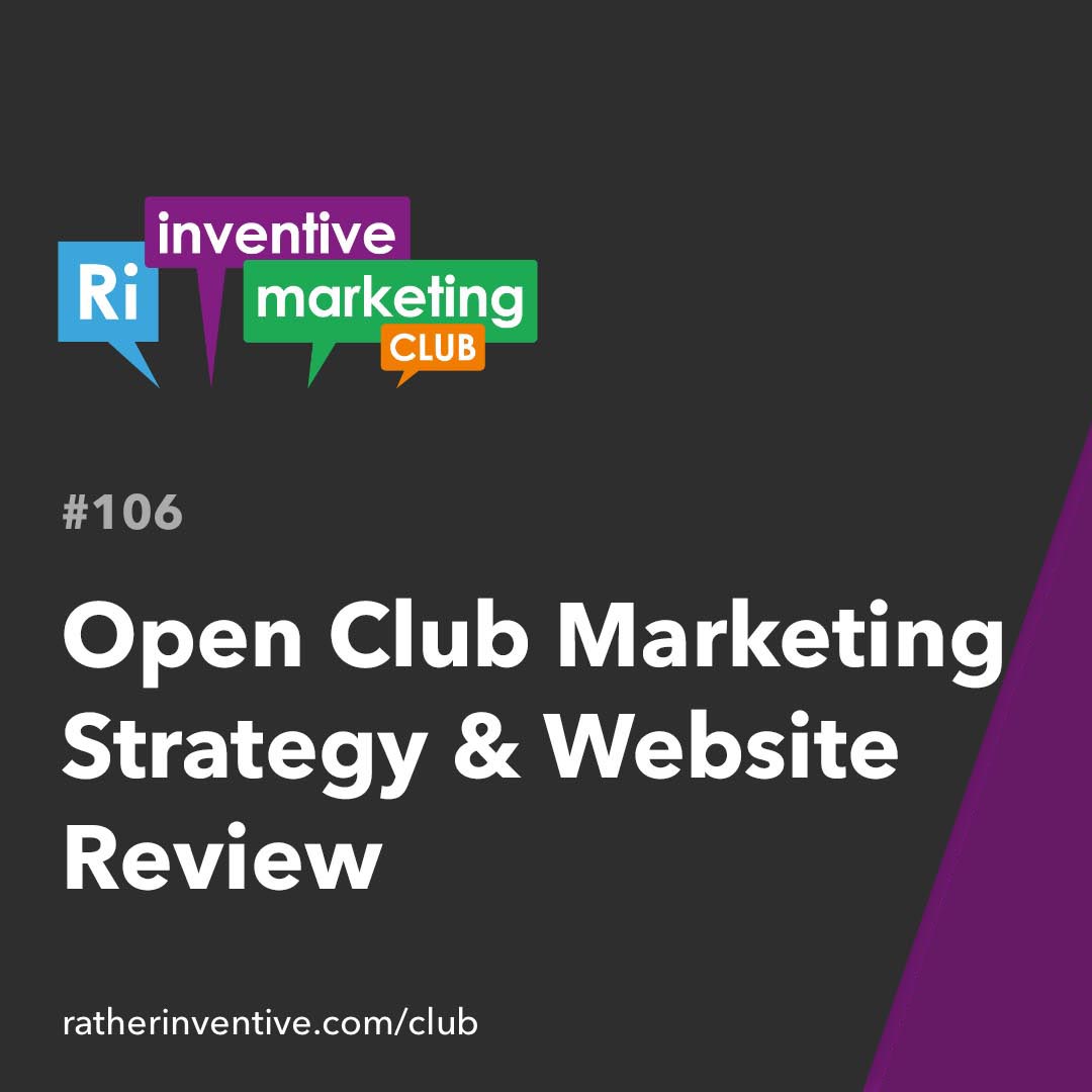 IMC106 Open Club Website & Marketing Review
