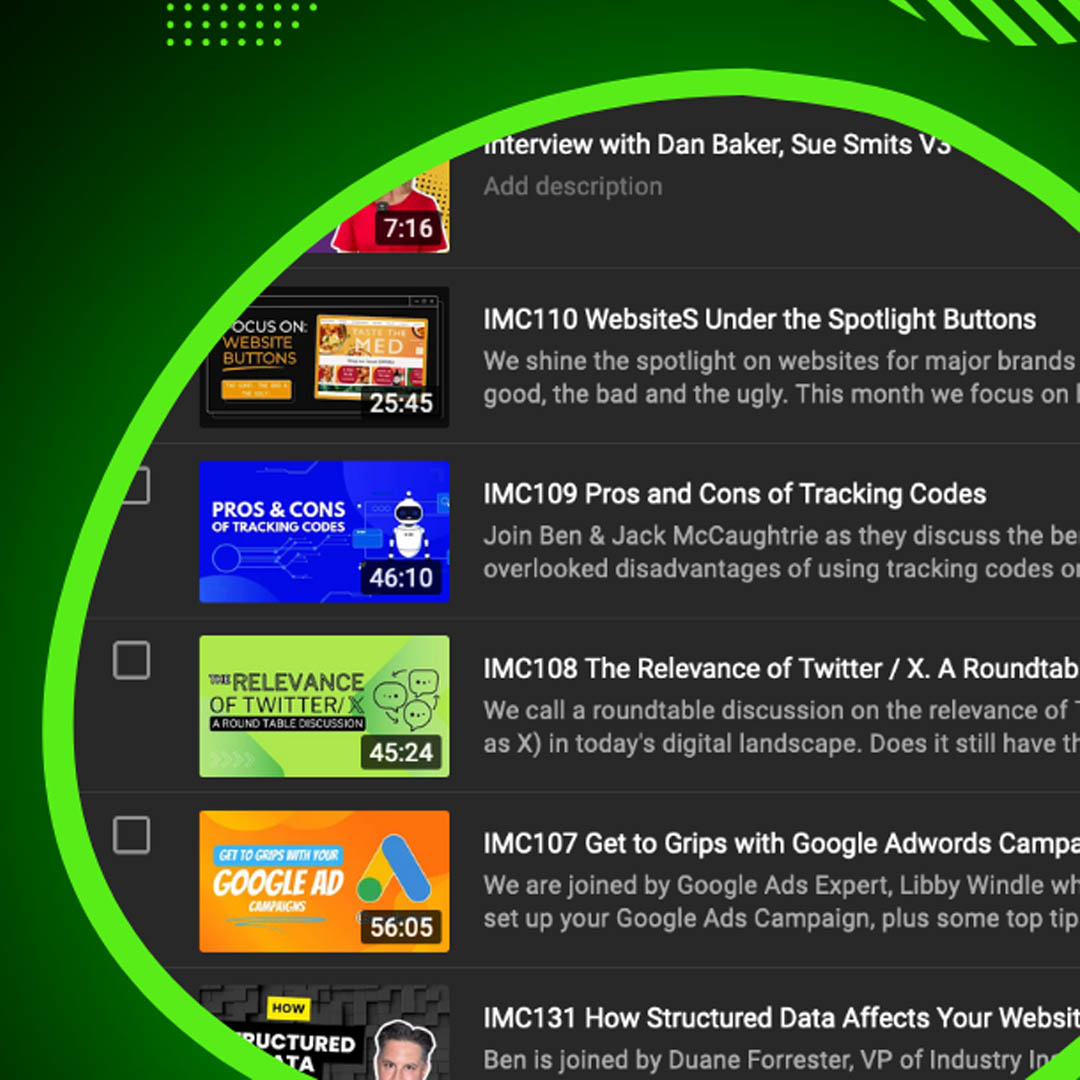 IMC113: Analysing your Youtube Statistics